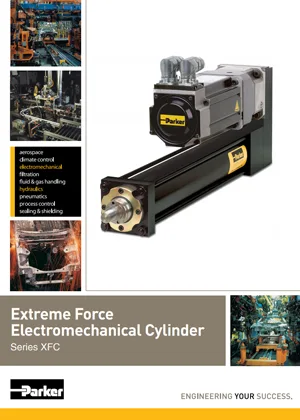 Parker Extreme Force Electromechanical Cylinders Catalog Cover